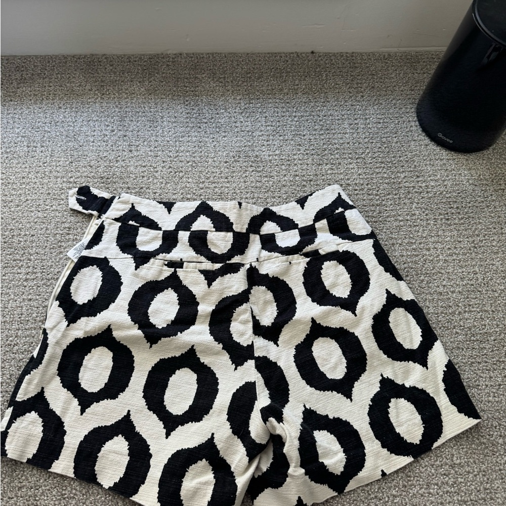 Stylish Black and White Patterned Women's Shorts